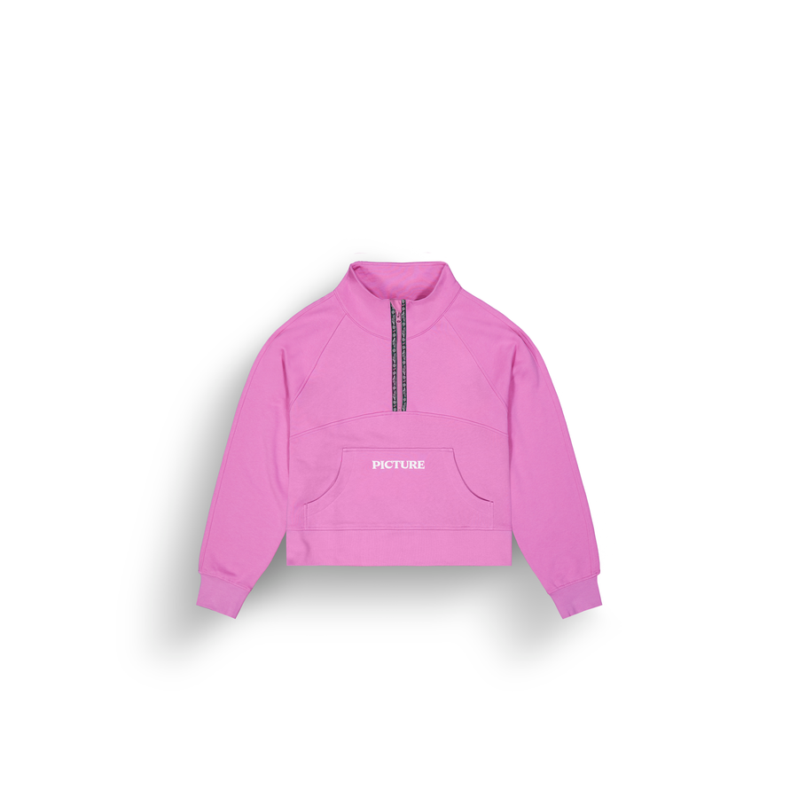 QUENDA 1/2 ZIP SWEATER __color:Super_Pink#8