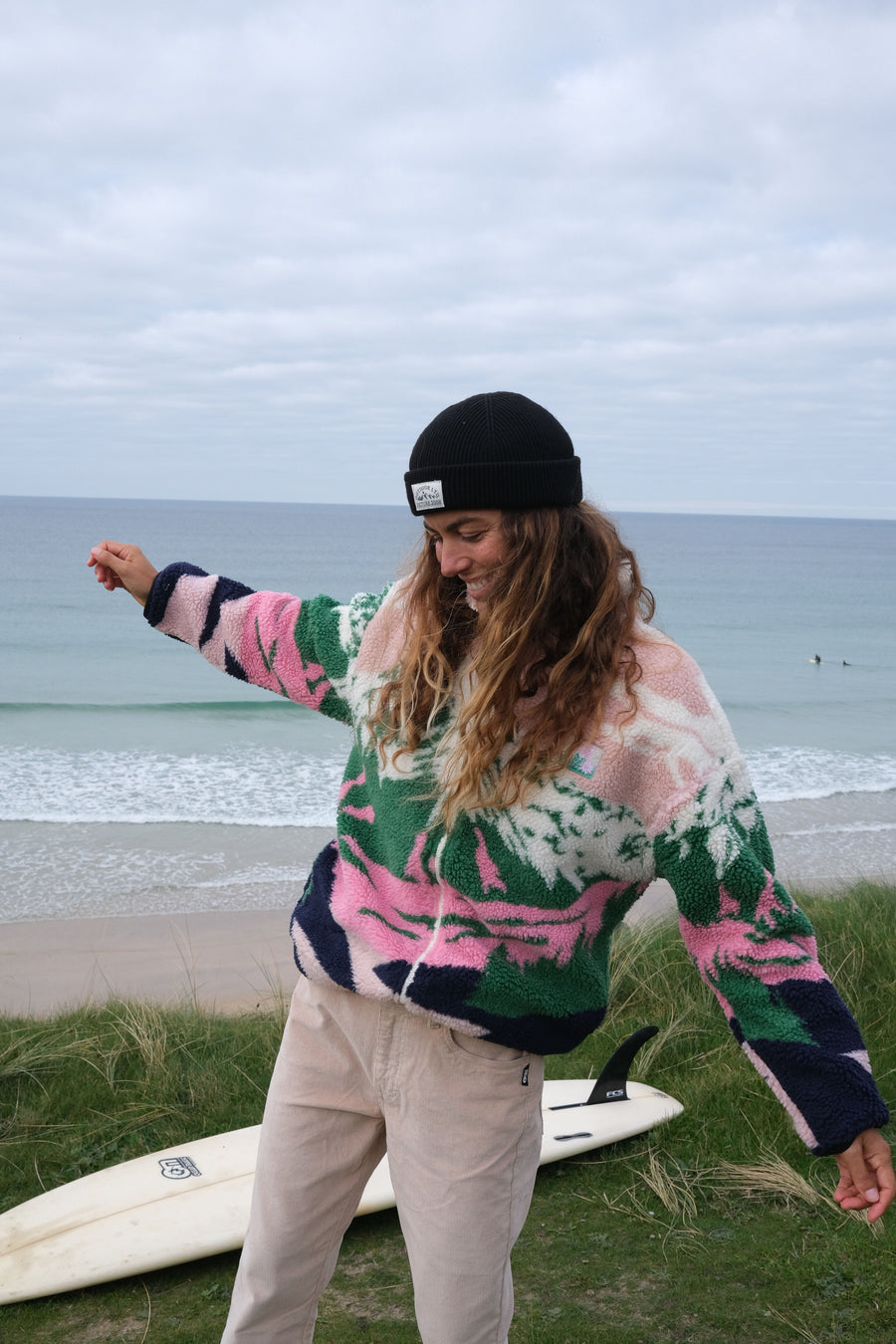 NYSS ZIP FLEECE __color:Cloudy_Landscape_Women#1