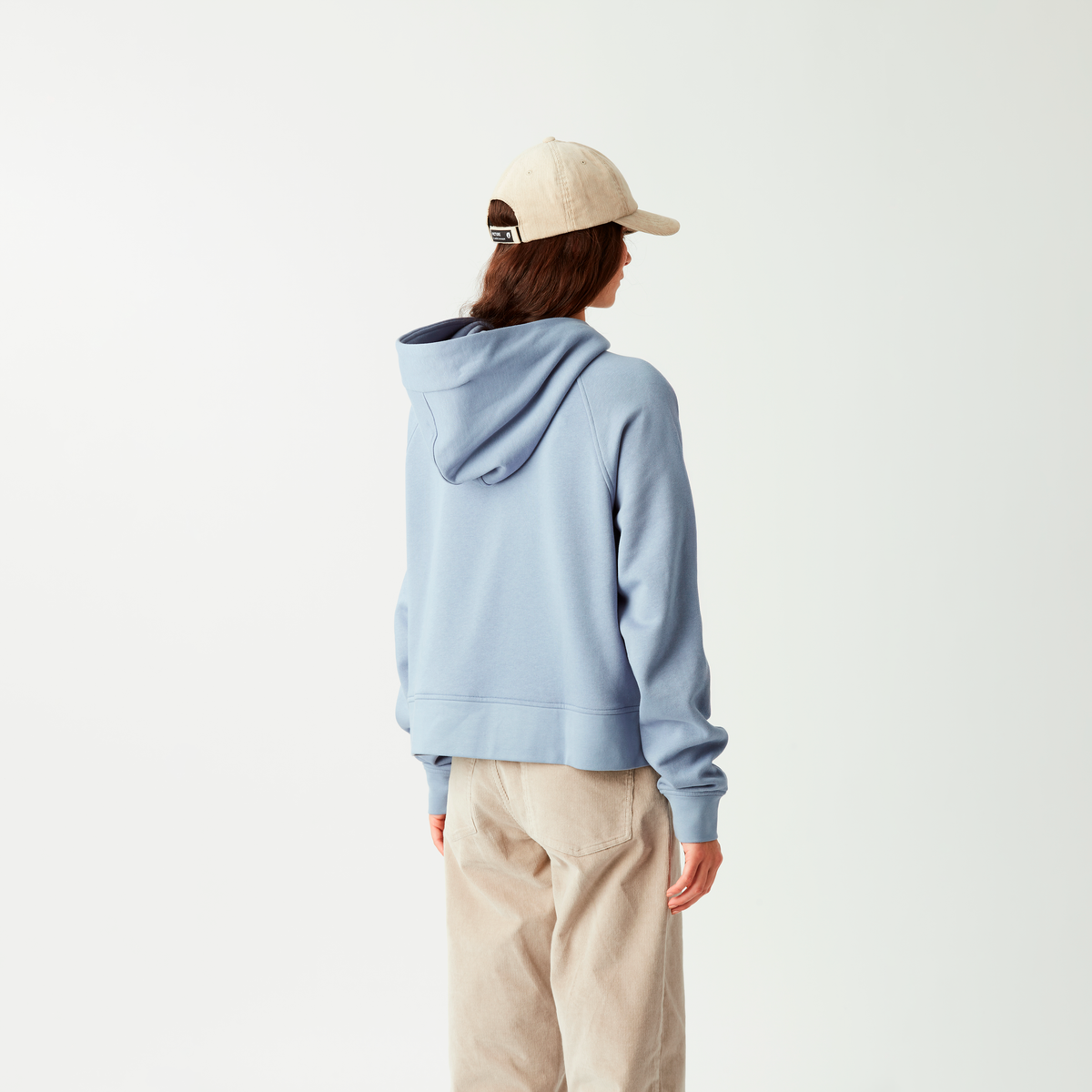 QUENDA ½ ZIP HOODIE __color:Stonewash#2