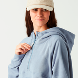 QUENDA ½ ZIP HOODIE __color:Stonewash#4