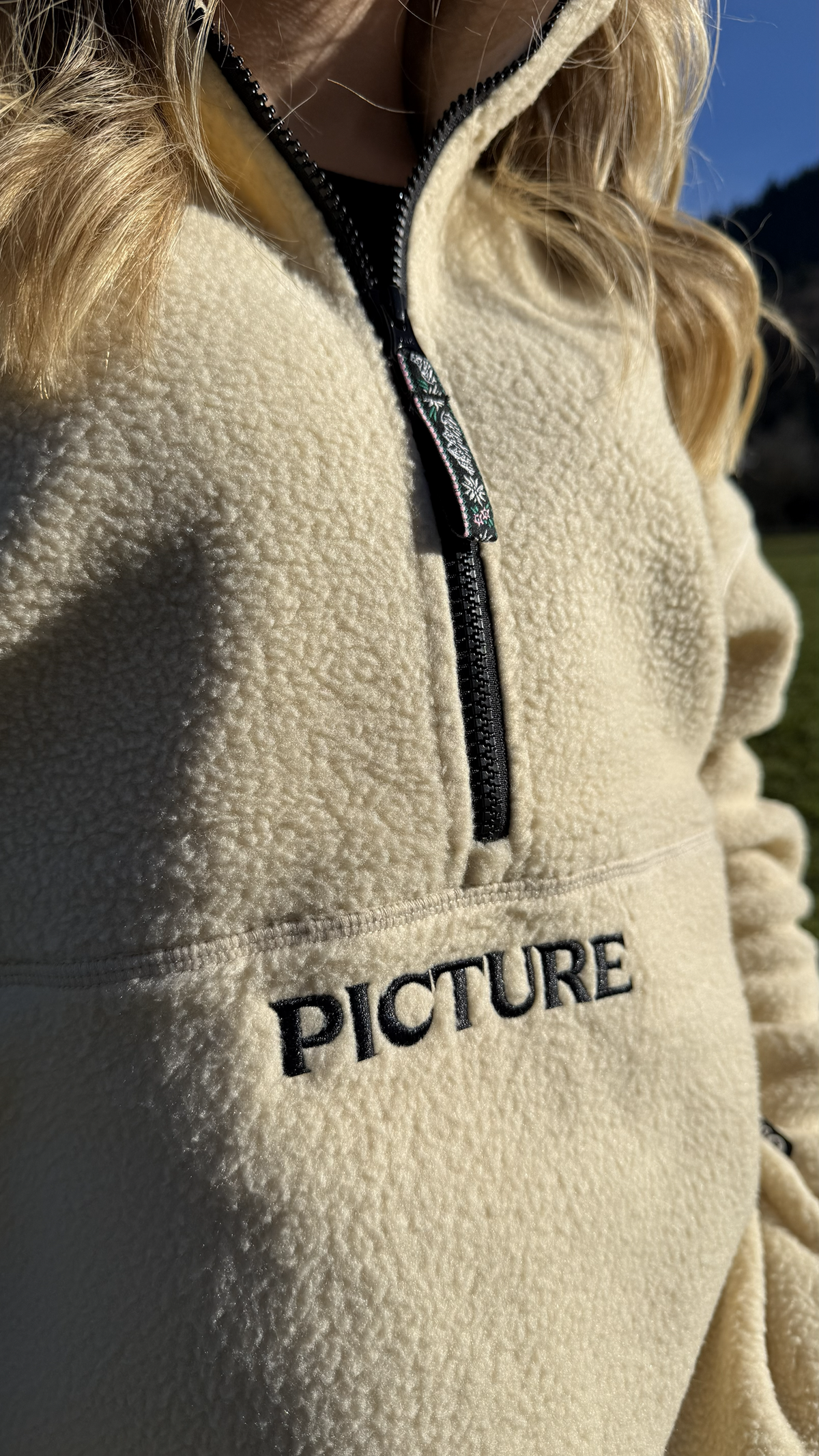 CYLLA 1/4 FLEECE __color:Wood_Ash#10