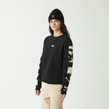 BLAYR PRINTED CREW __color:Black_Shadow#1