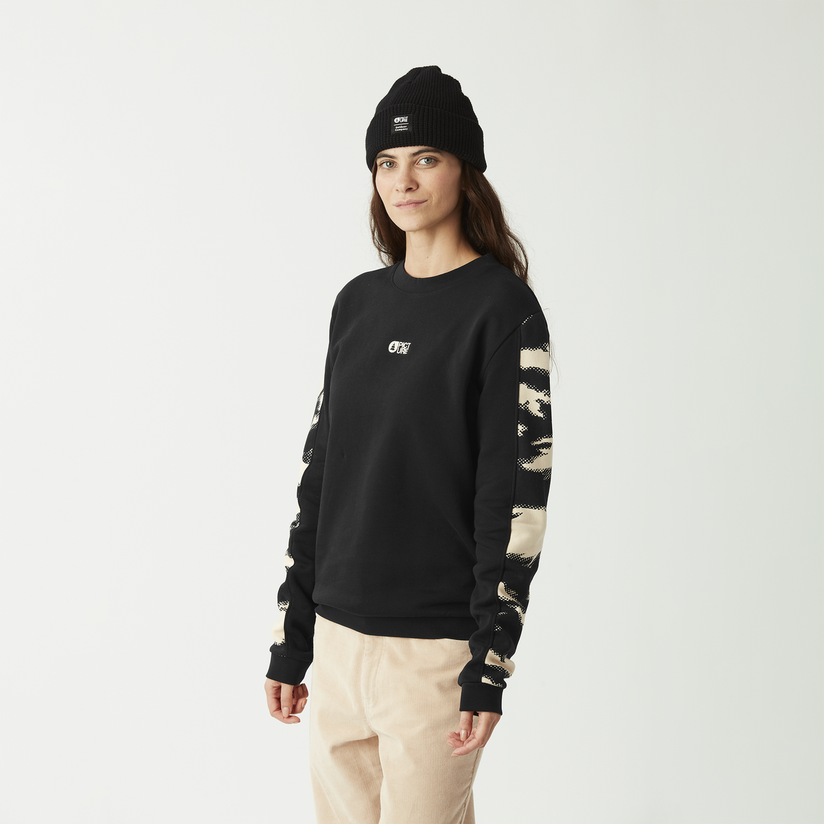 BLAYR PRINTED CREW __color:Black_Shadow#1