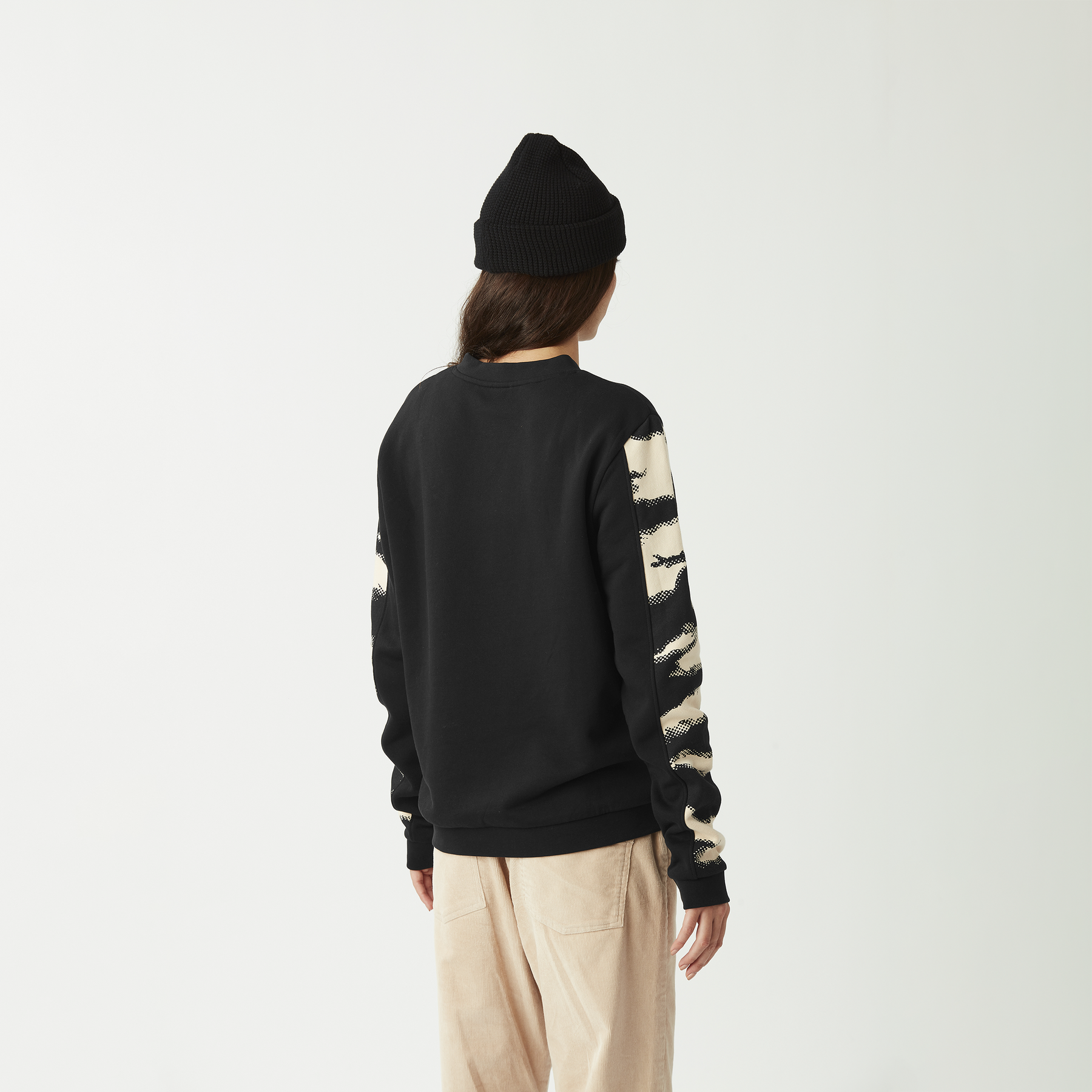 BLAYR PRINTED CREW __color:Black_Shadow#2