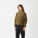 CYLLA CROP 1/4 FLEECE __color:Tobacco#4