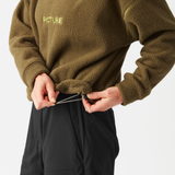 CYLLA CROP 1/4 FLEECE __color:Tobacco#7