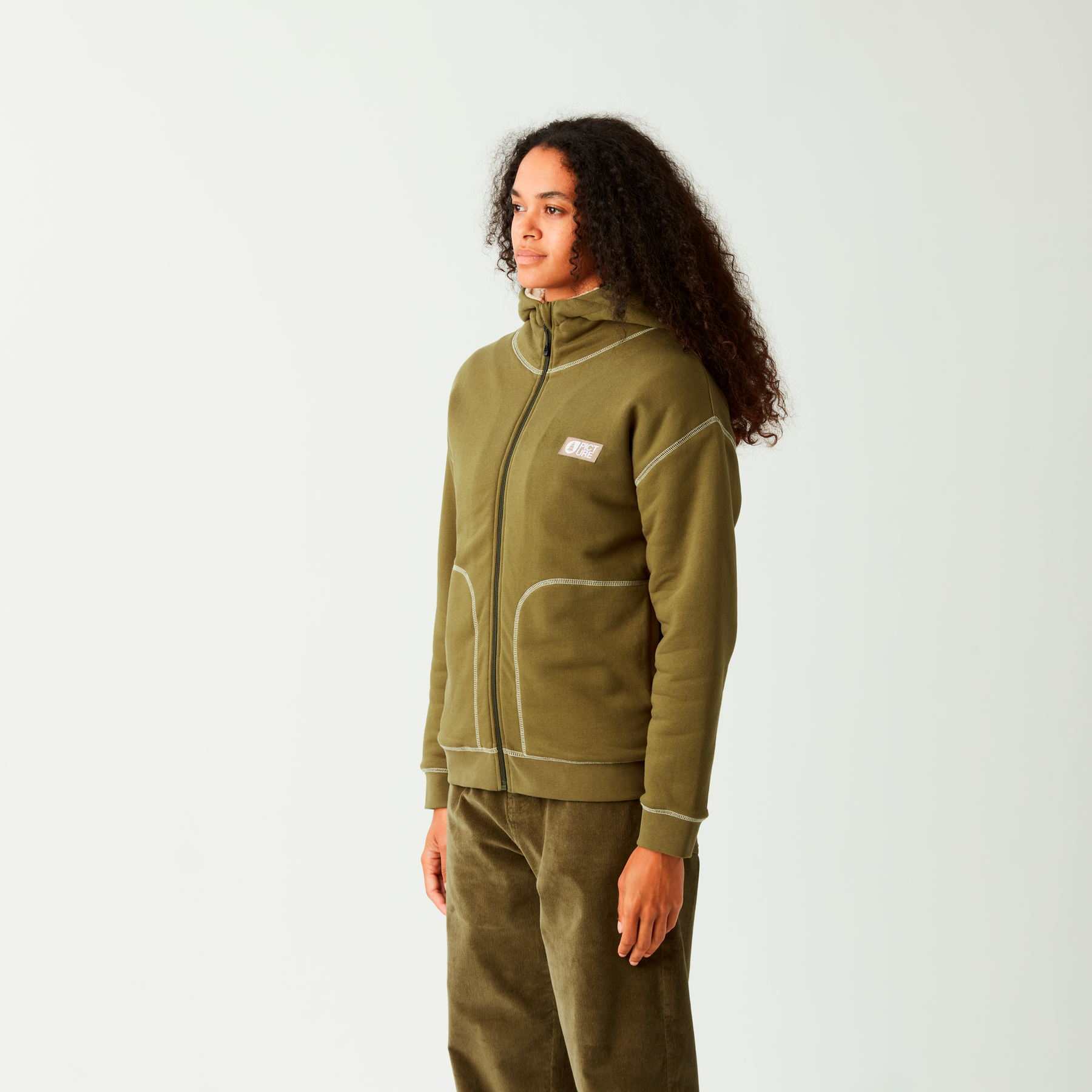 BASEMENT PLUSH Z HOODIE W __color:Tobacco#15