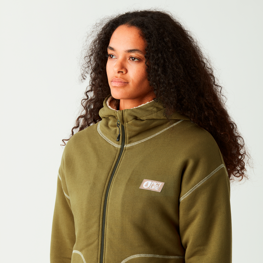 BASEMENT PLUSH Z HOODIE W __color:Tobacco#18