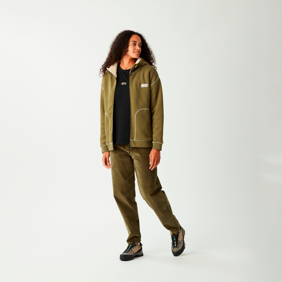 BASEMENT PLUSH Z HOODIE W __color:Tobacco#19