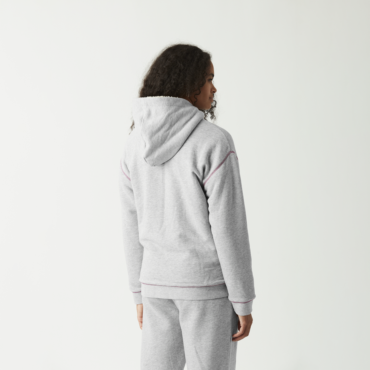 BASEMENT PLUSH Z HOODIE W __color:Grey_Melange#2