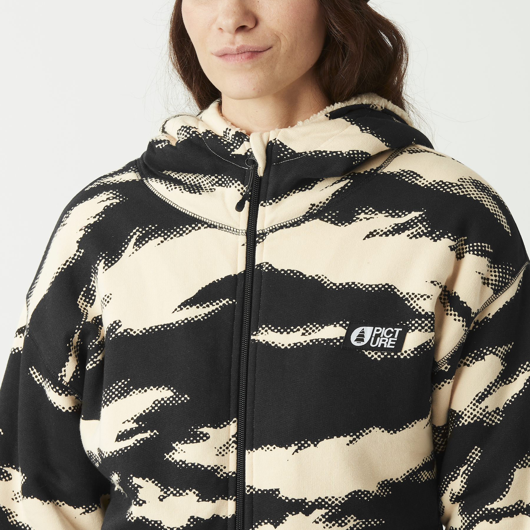 BASEMENT PLUSH Z HOODIE W __color:Shadow_Print#11