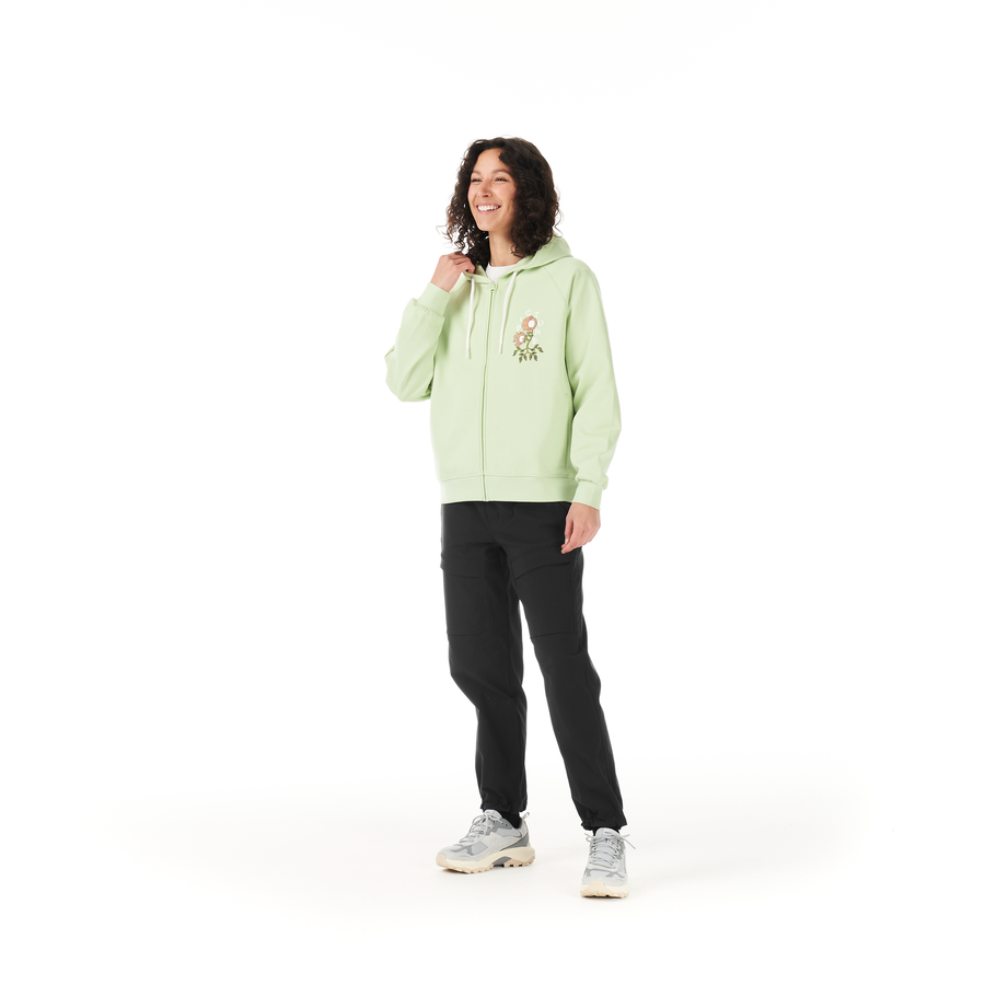 CARYNA ZIP HOODIE __color:Tender_Green#14