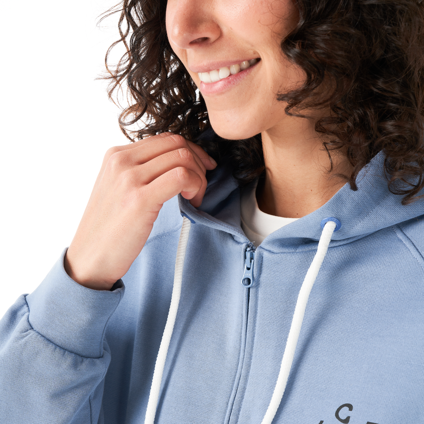 CARYNA ZIP HOODIE __color:Stonewash#8