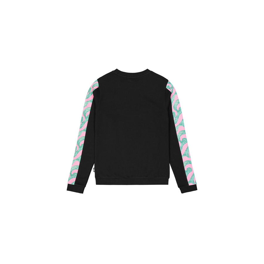 BLAYR PRINTED CREW __color:Black_/_Wasania#5