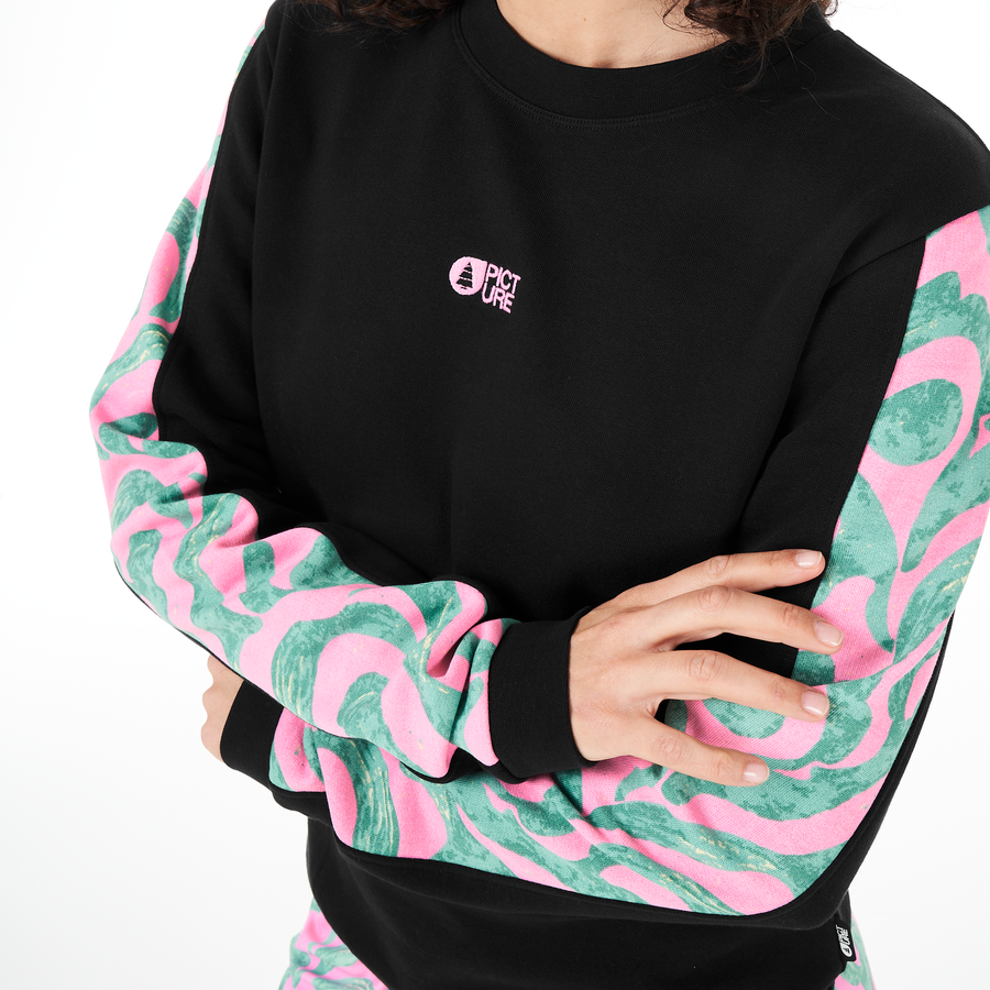 BLAYR PRINTED CREW __color:Black_/_Wasania#3