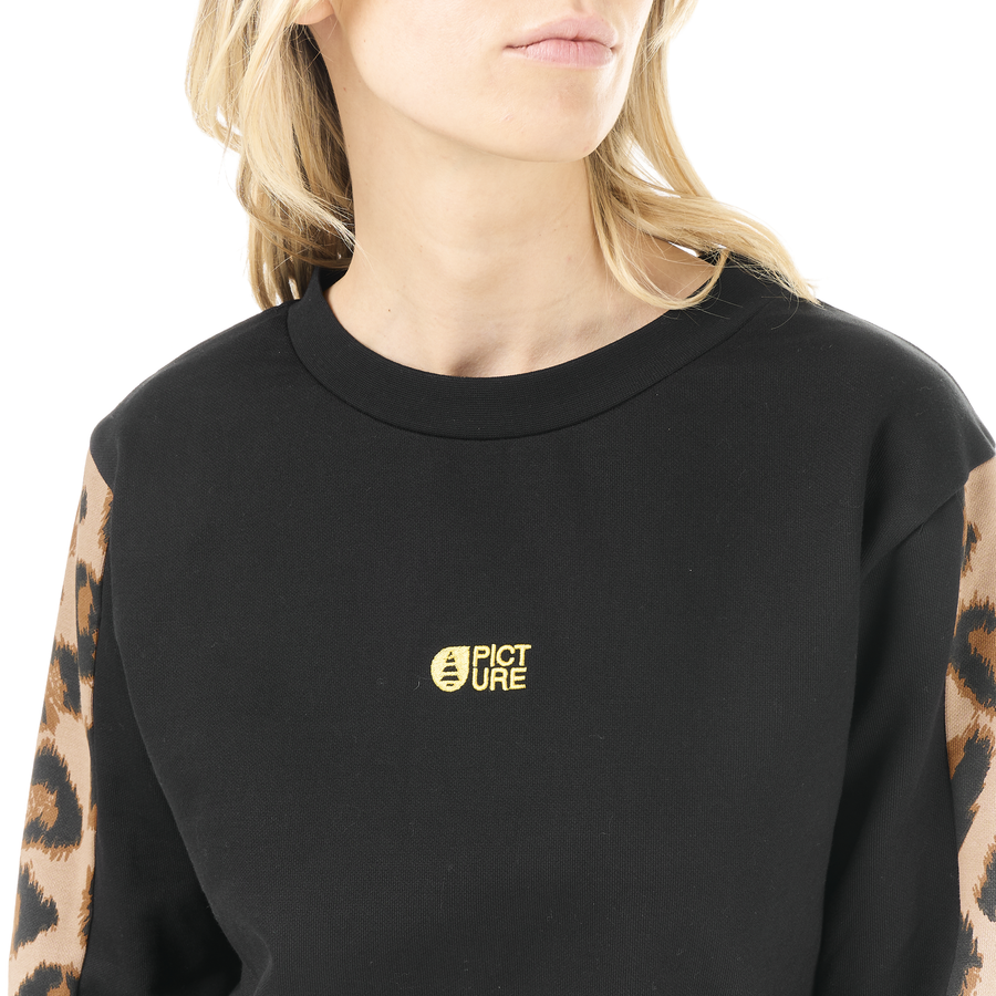 BLAYR PRINTED CREW __color:Black#3