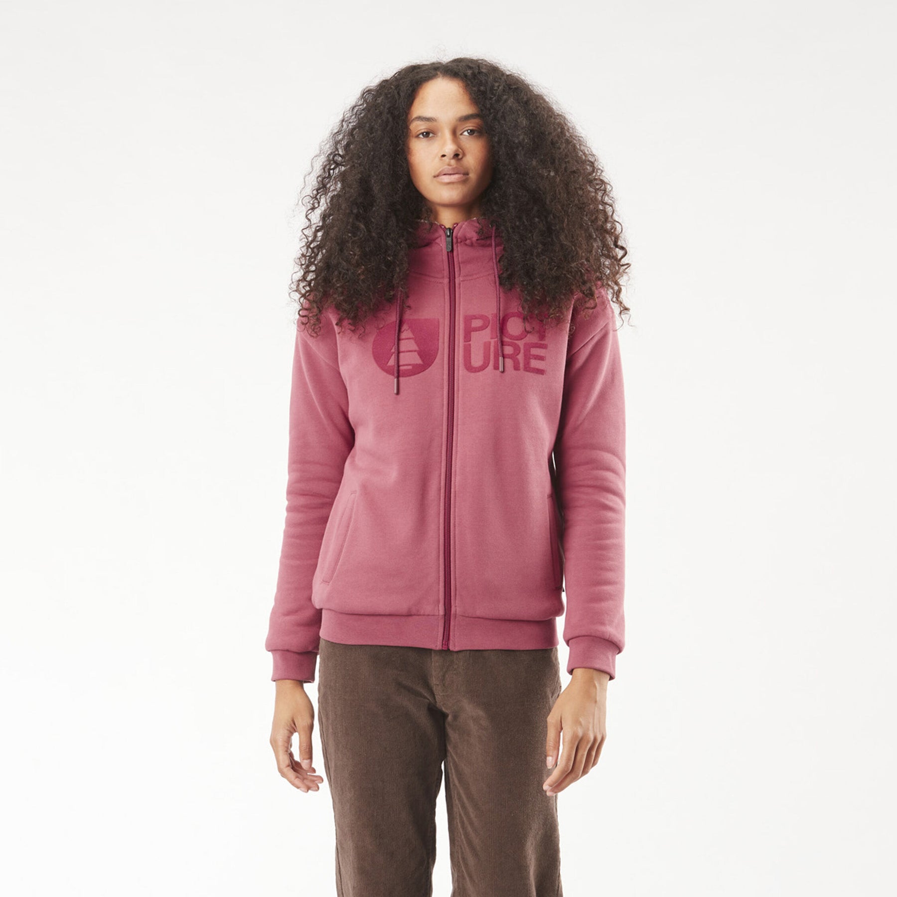 BASEMENT PLUSH Z HOODIE W __color:Maroon#14