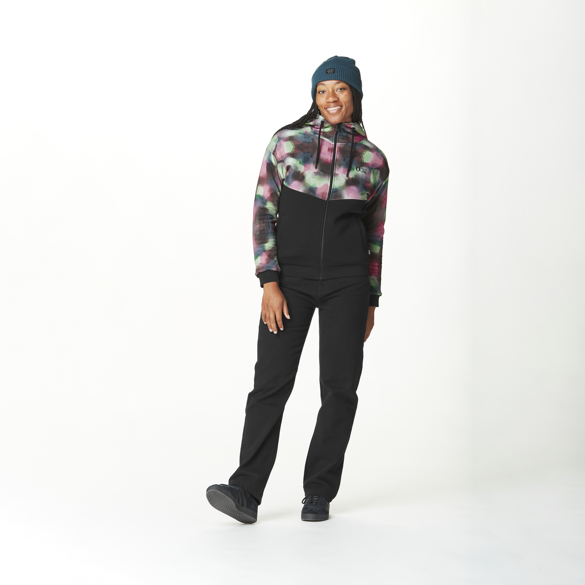 BASEMENT PLUSH Z HOODIE W __color:Black#1