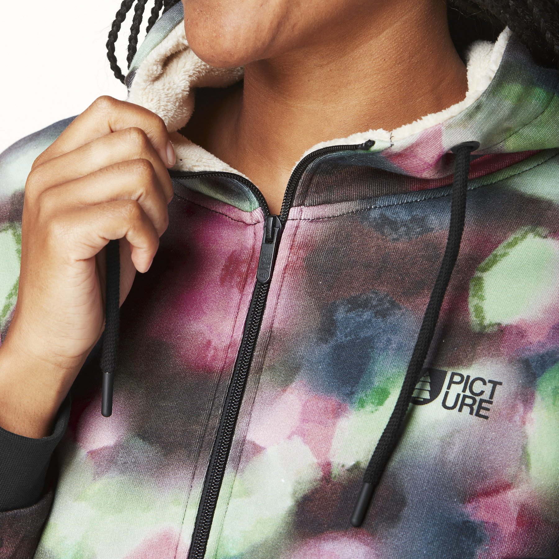 BASEMENT PLUSH Z HOODIE W __color:Black#5