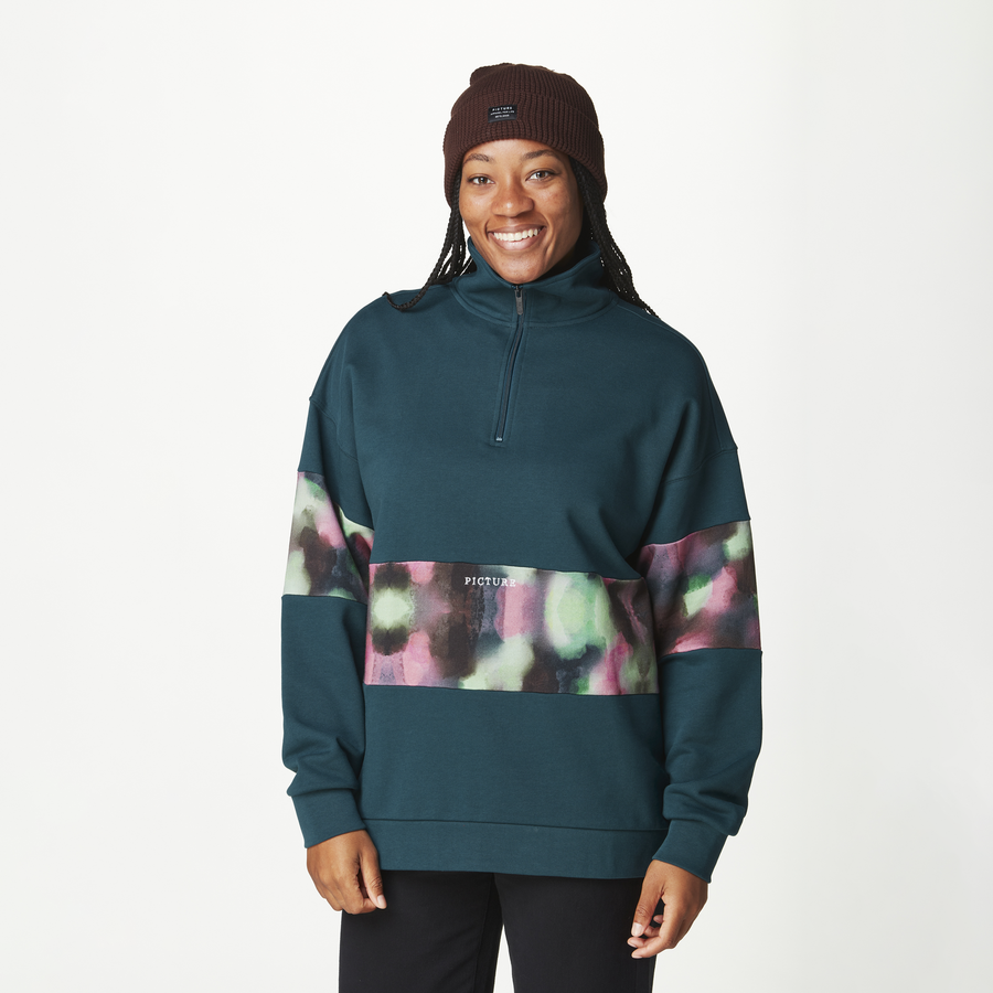 FIR RUGBY 1/4 ZIP SWEATER __color:Deep_Water#0