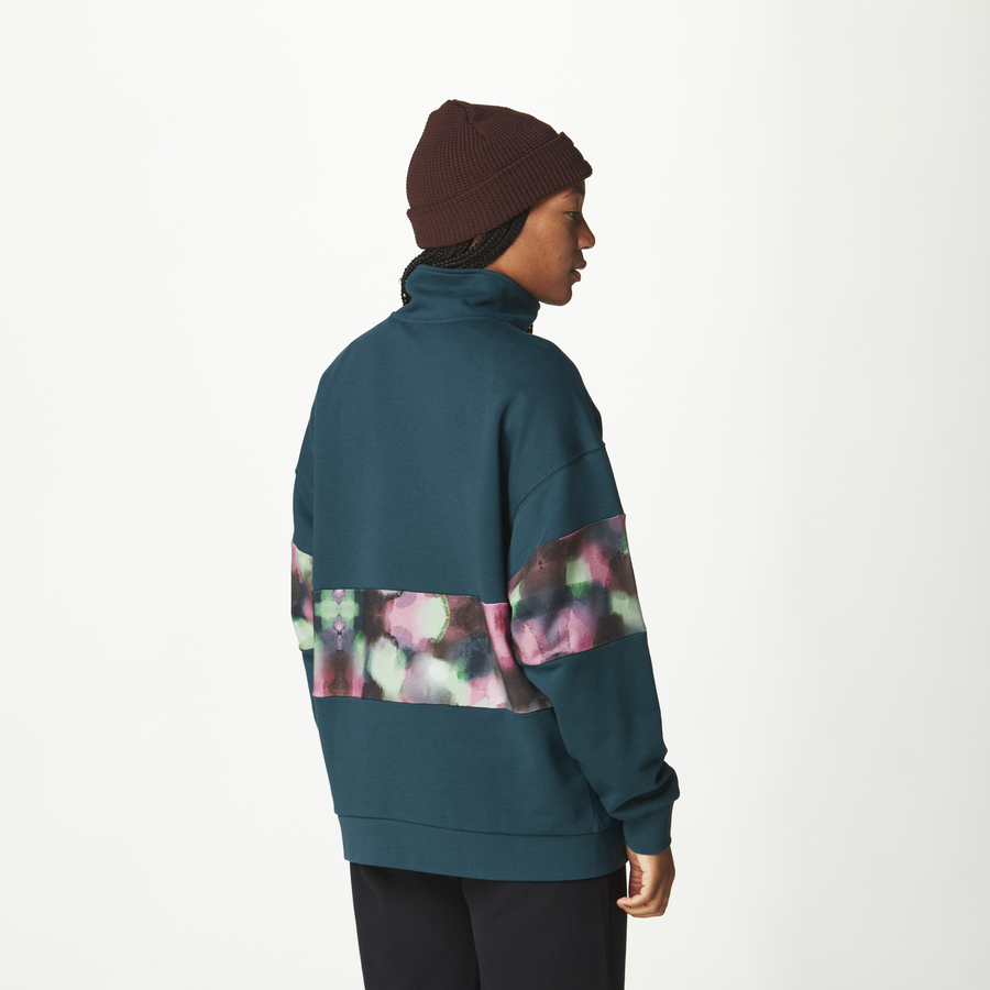 FIR RUGBY 1/4 ZIP SWEATER __color:Deep_Water#2