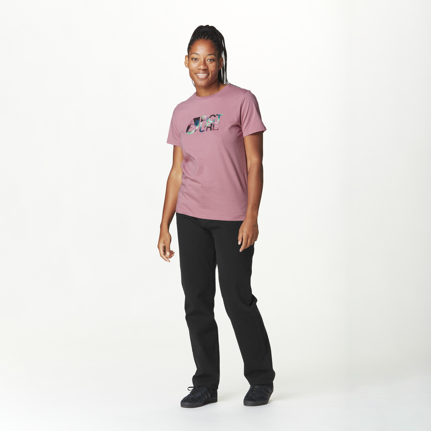 BASEMENT TEE W __color:Heather_Rose#1