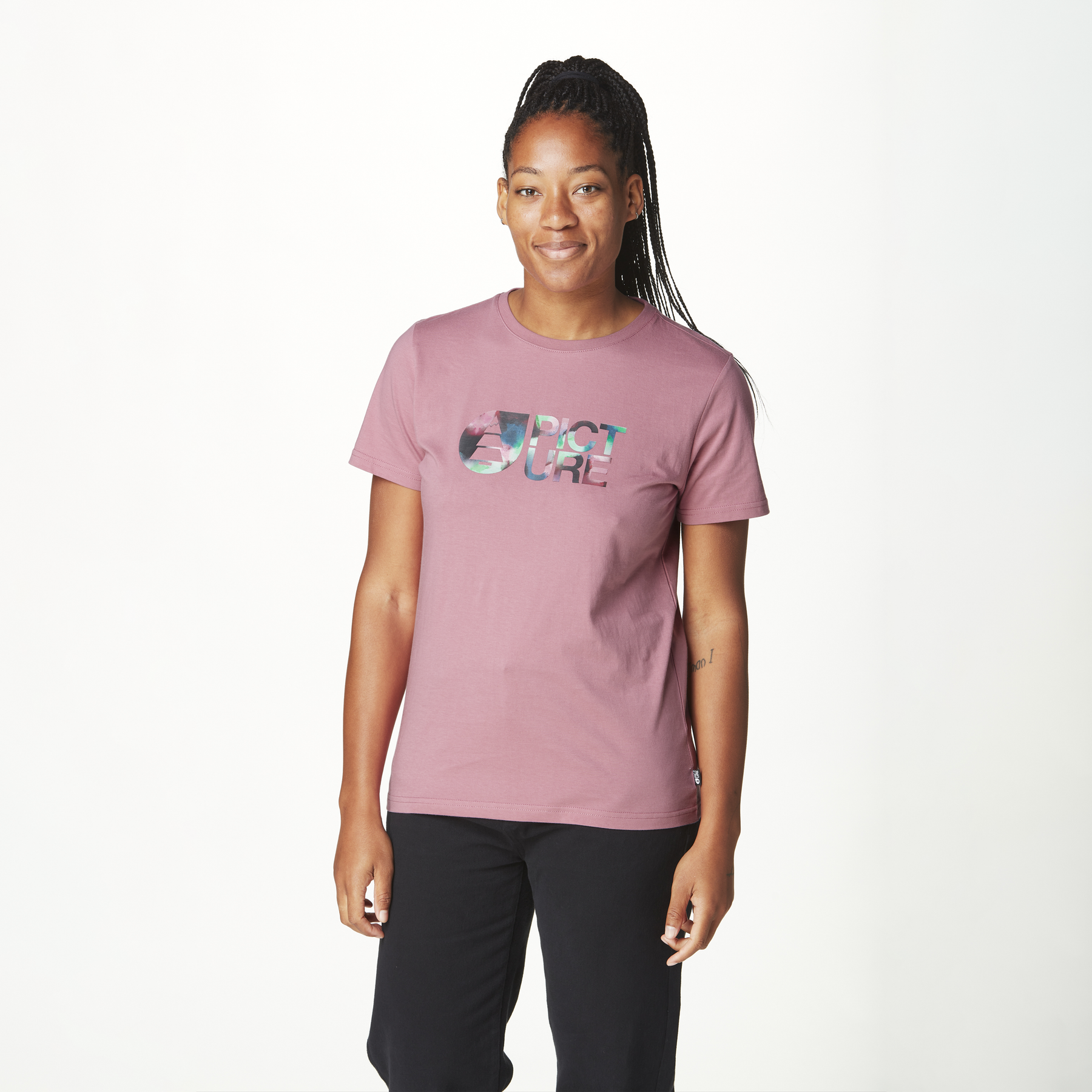 BASEMENT TEE W __color:Heather_Rose#0