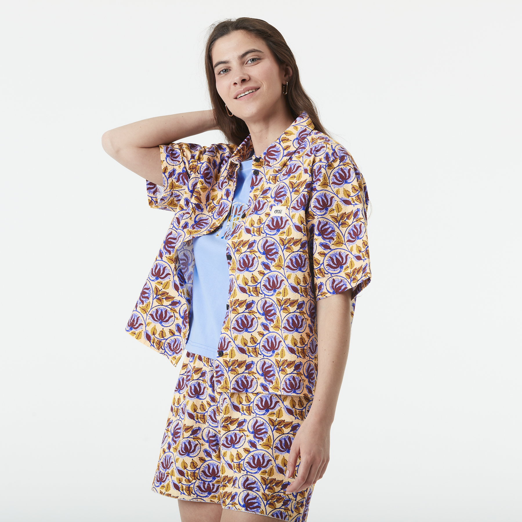 SESIA PRINTED SHIRT __color:Alpine_Thistle_Print#1