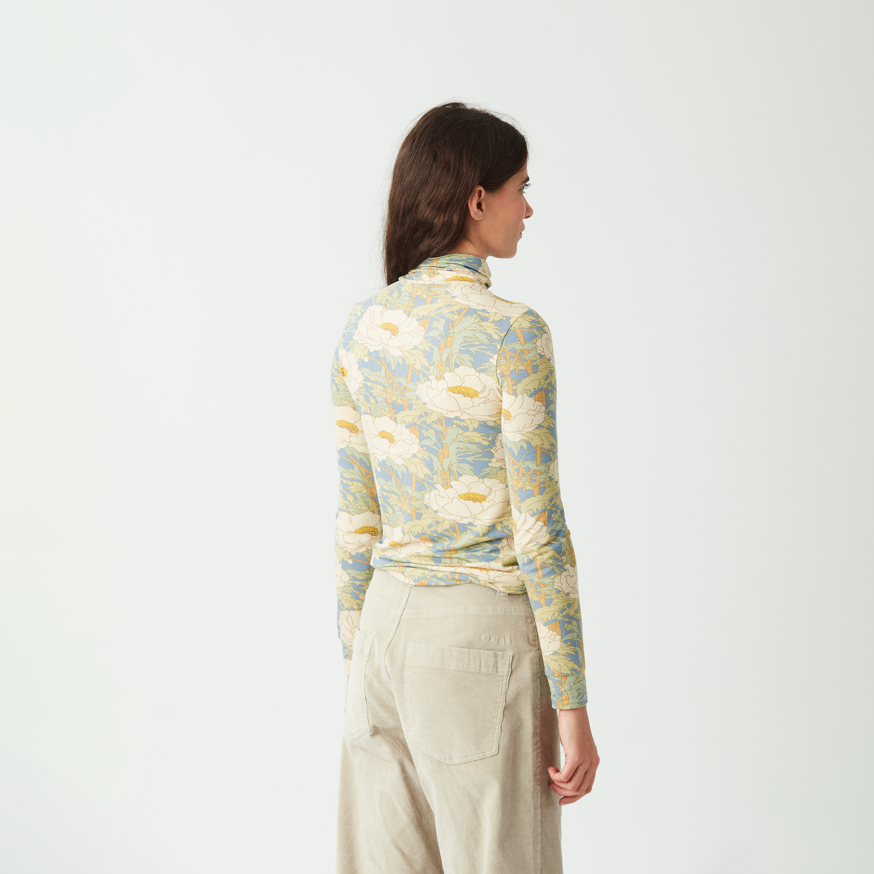 SKIMY PRINTED COL TEE __color:Timeless_Flower_Print#14
