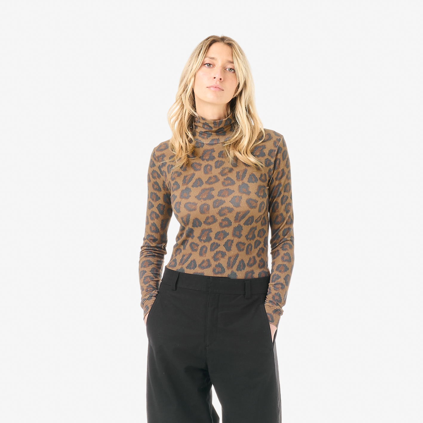 SKIMY PRINTED COL TEE