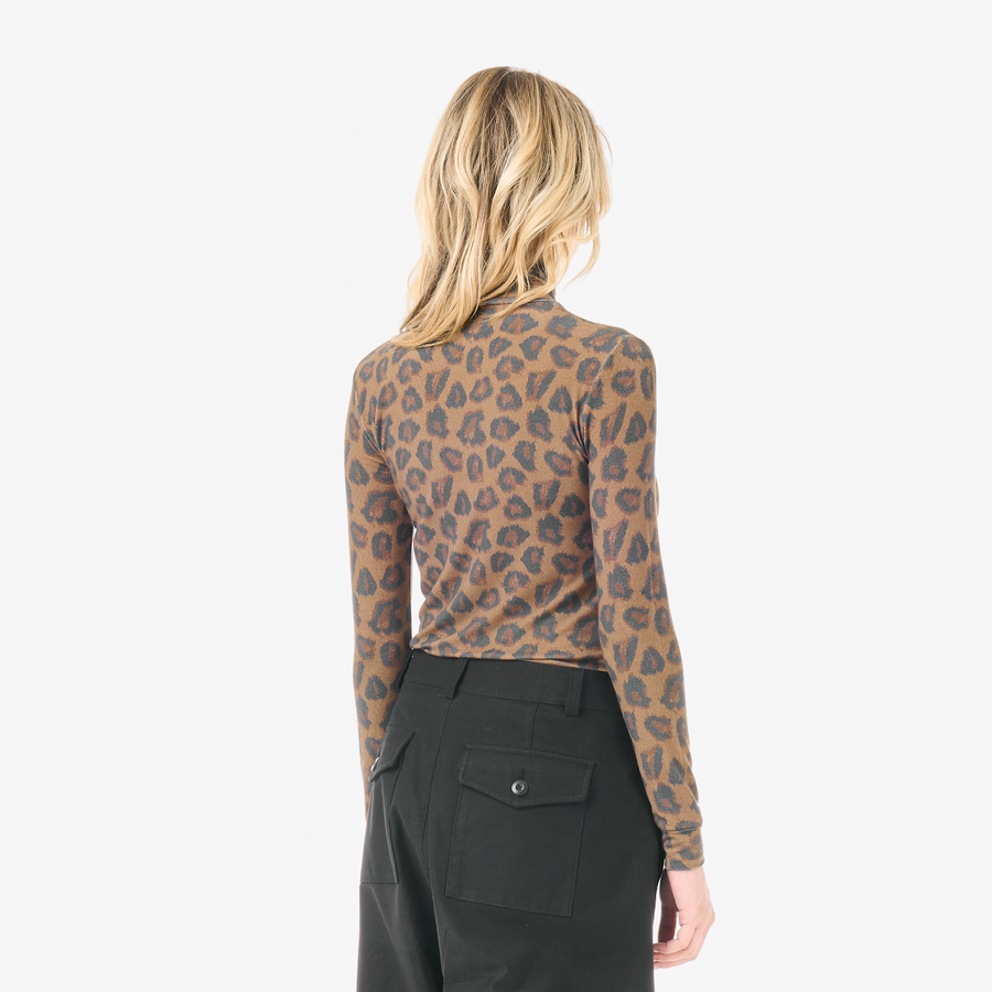 SKIMY PRINTED COL TEE