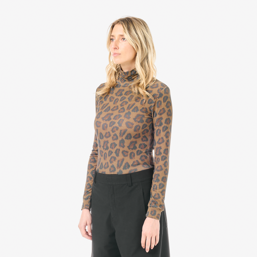 SKIMY PRINTED COL TEE