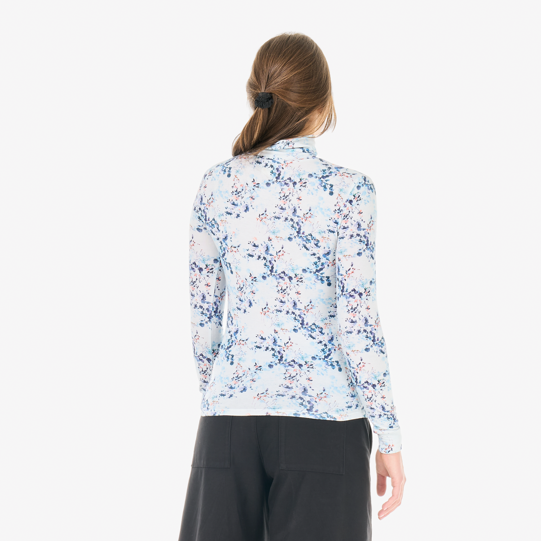 SKIMY PRINTED COL TEE