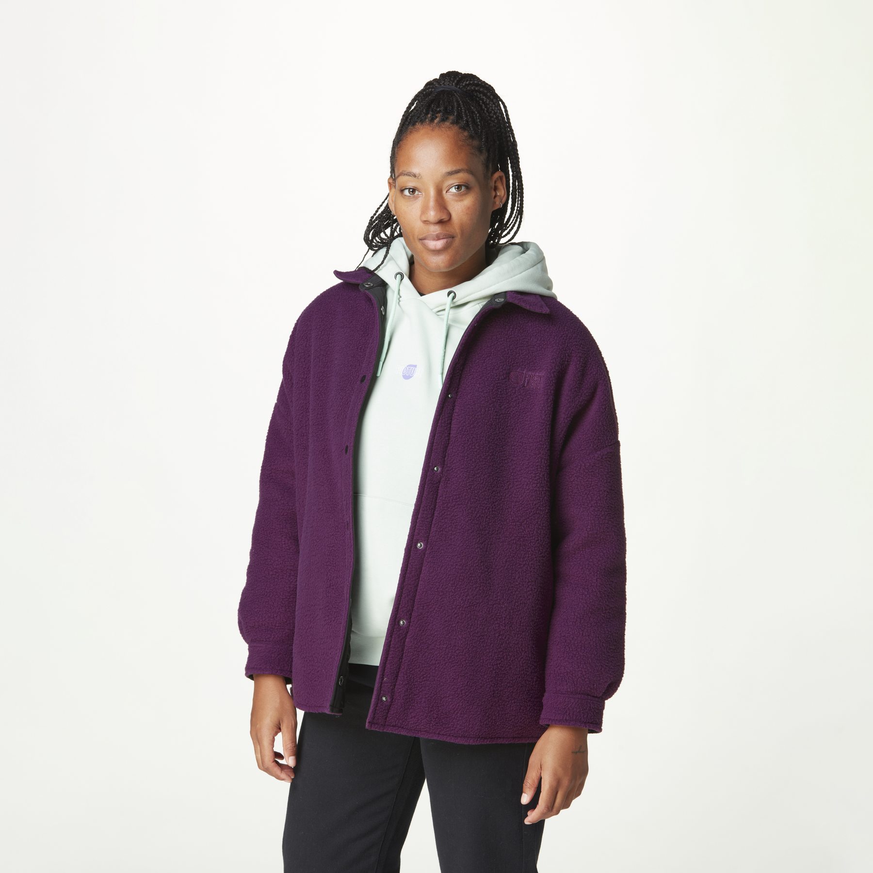 ABERRY FLEECE SHIRT __color:Potent_Purple#7