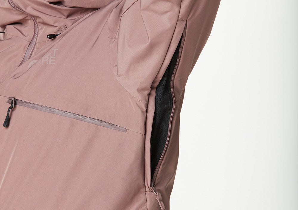 Pit zipped openings