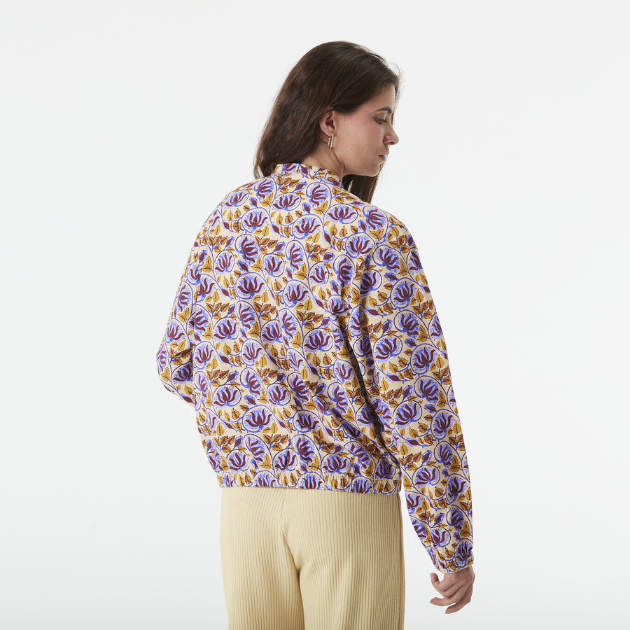 SERENATA PRINTED JKT __color:Alpine_Thistle_Print#1