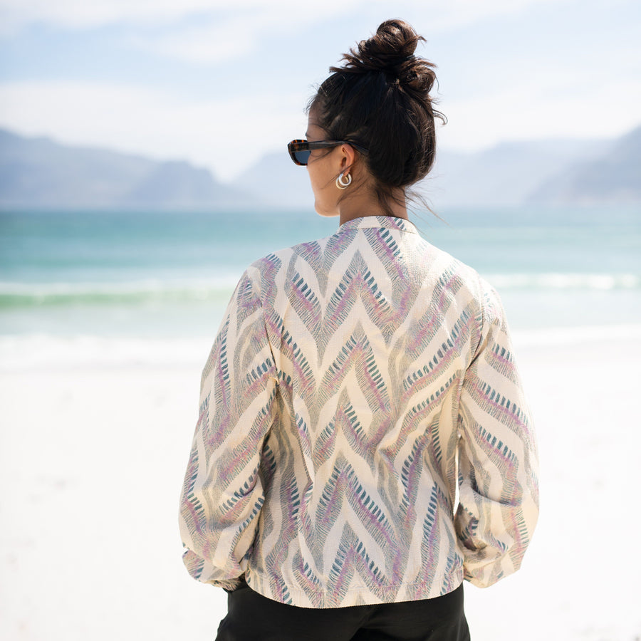SERENATA PRINTED JKT __color:Birdiplum_Print#9