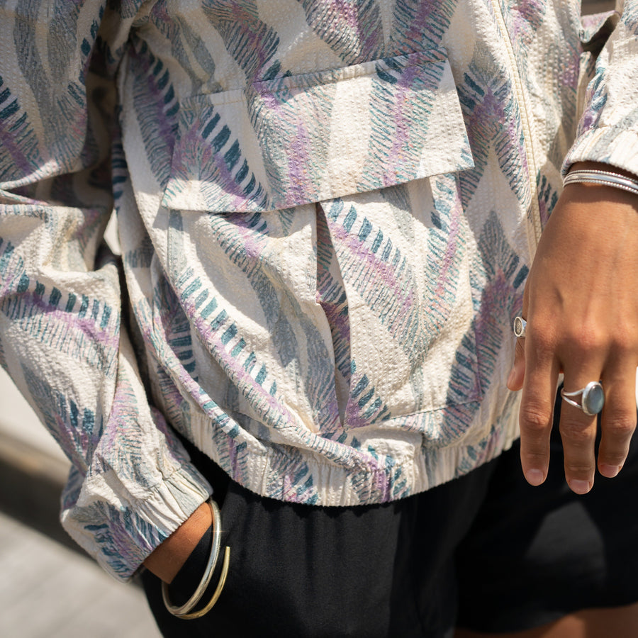 SERENATA PRINTED JKT __color:Birdiplum_Print#13