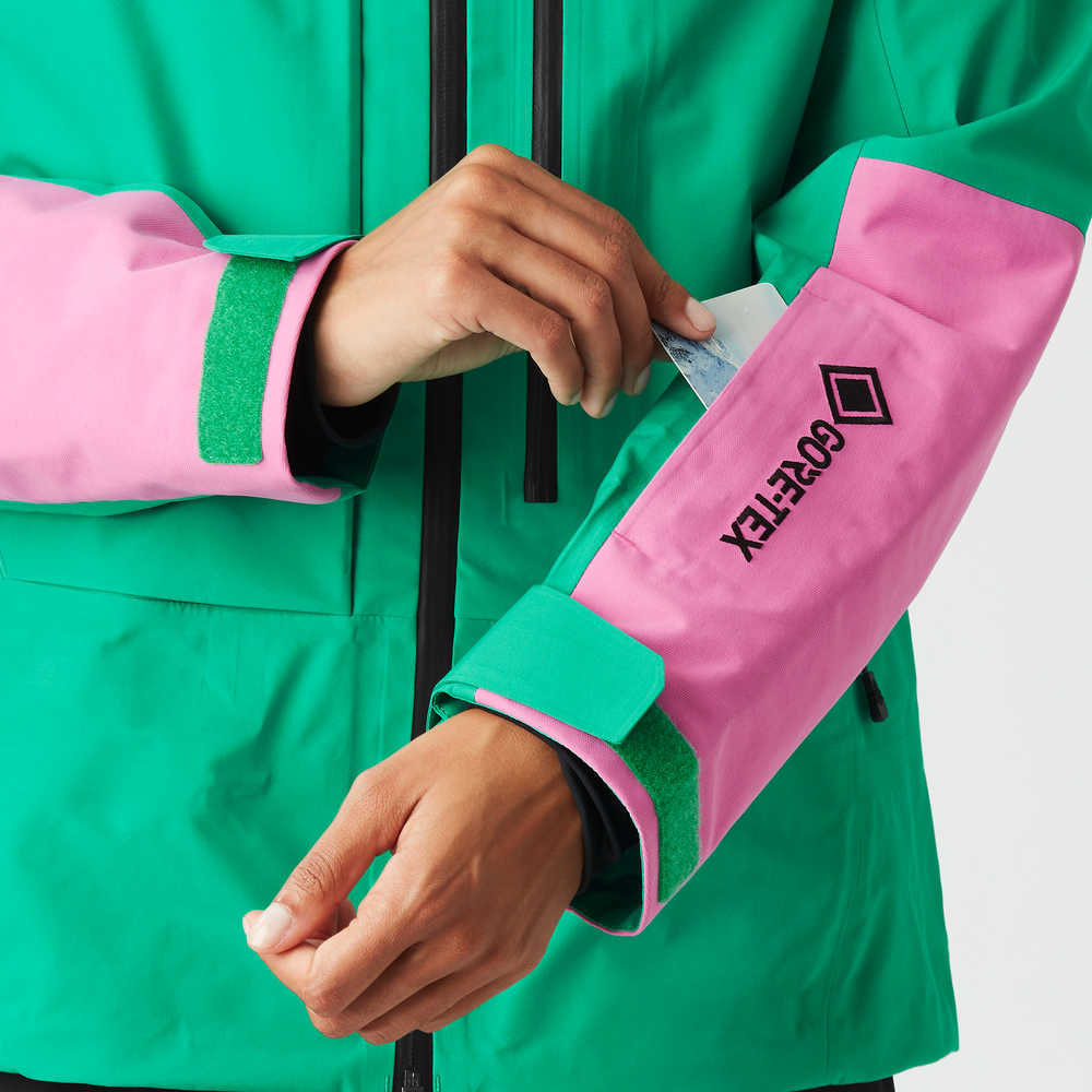 Ski pass pocket