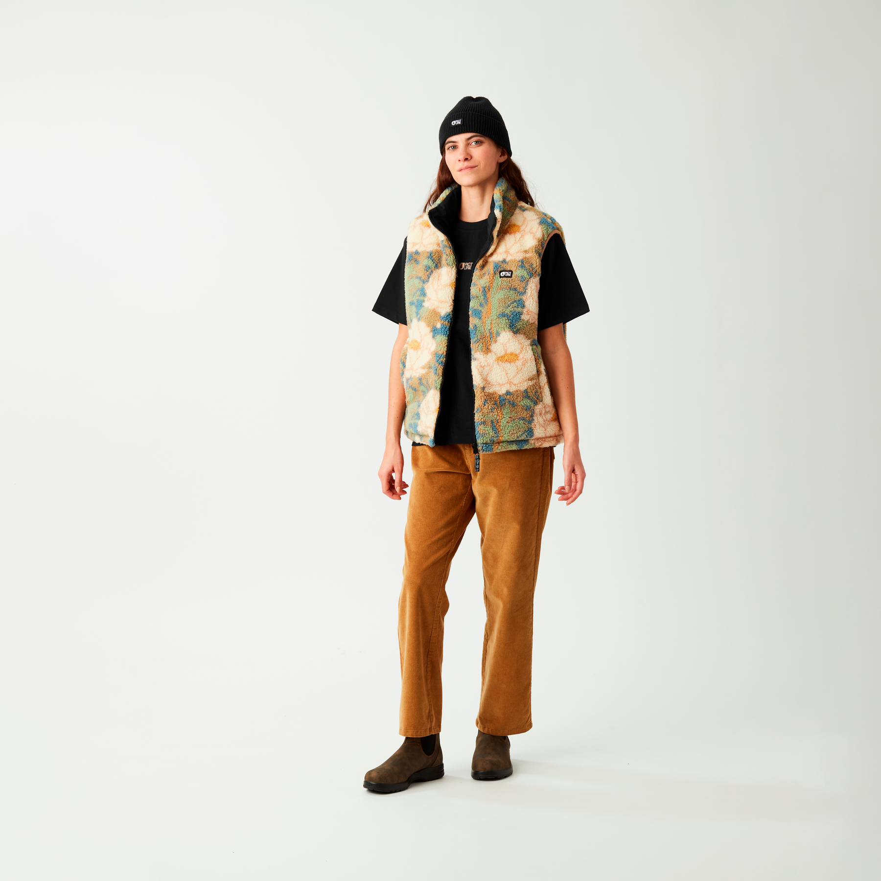 HYLLA REV VEST __color:Black_Timeless_Flower#0
