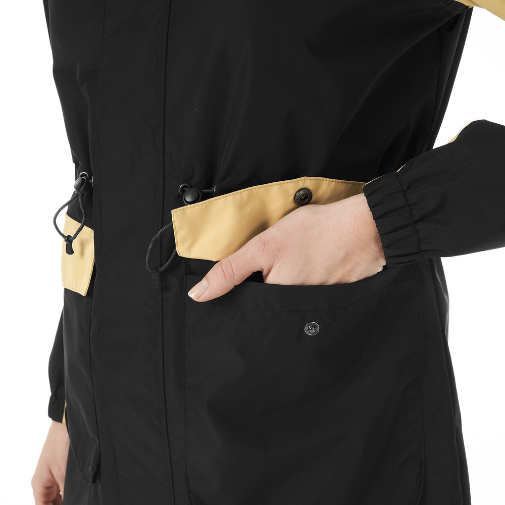 Hand pockets with flap and snap opening