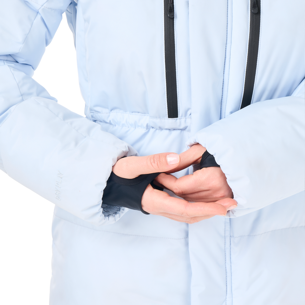 Wrist gaiters with thumbholes