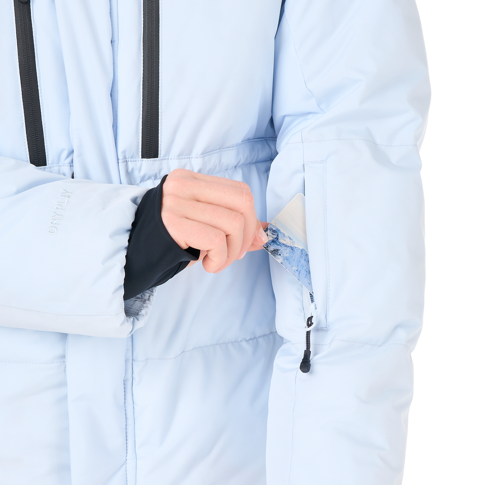 Ski pass pocket