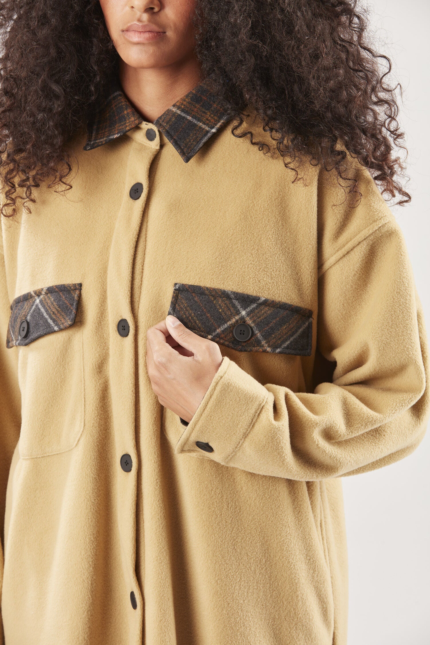 SOTOLA FLEECE COAT __color:Fennel_Seed#4
